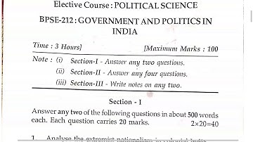BPSE-212, DECEMBER 2019 Question paper in English