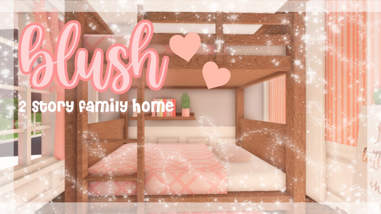 Bloxburg 2 Story Blush Family Home speedbuild YouTube