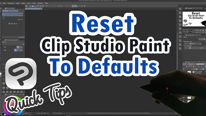 Como Restaurar o Clip Studio Paint para Configurações Padrão