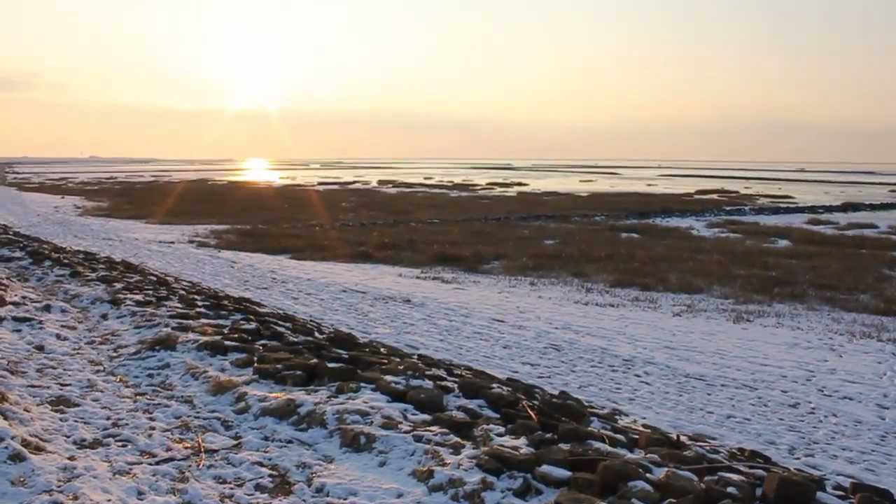 Nordsee Eisschollen im Winter
