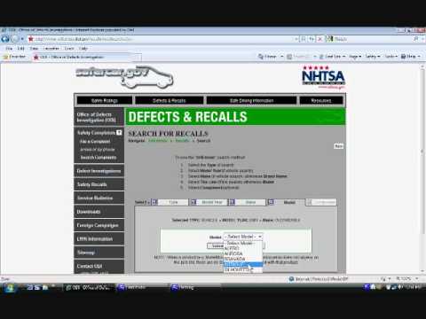 How to search NHTSA for defects recalls tips and tricks