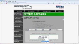 How to search NHTSA for defects recalls tips and tricks