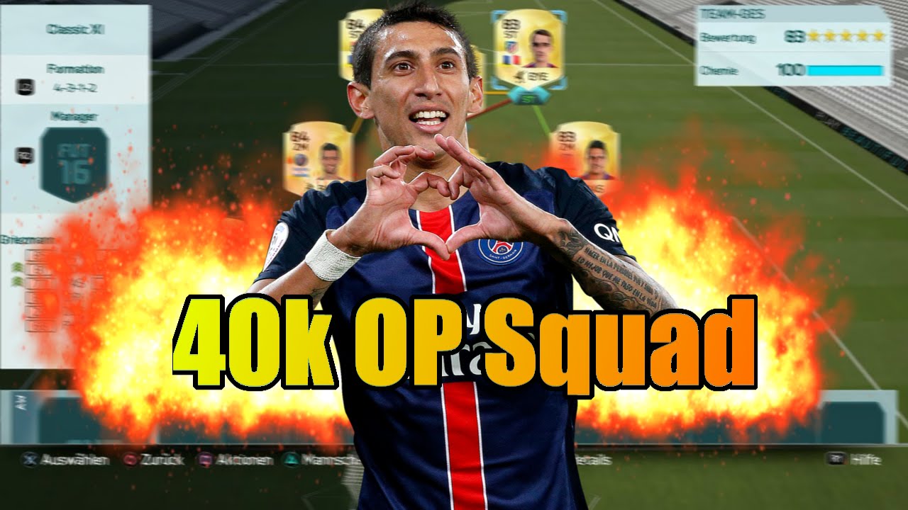 Fifa 16 - 40k OP NLW Squad Builder Feat. Di Maria, Griezmann & Lacazette