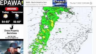 Daily forecast video for Tuesday April 5th, 2022