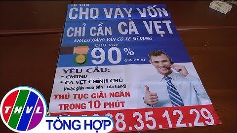 Bắt quả tang 2 đối tượng treo biển quảng cáo cho vay "tín dụng đen" tại Bến Tre