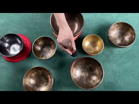 Видео: Набор «Медитация» из 7 поющих чаш, 4-я октава