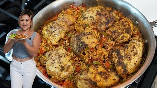 This ARROZ CON POLLO is Everyone's Favorite ONEPAN MEAL!