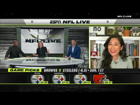 Mina Kimes picks the Browns to upset the Steelers 👀 + MORE Week 6 predictions 🔮 | NFL Live