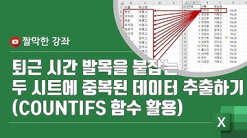 퇴근 시간 발목을 붙잡는 두 시트에 중복된 데이터 추출하기 #엑셀 실무 능력 키우기