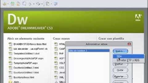 Tutorial 01 - Definir nuevo sitio en Dreamweaver Cs3