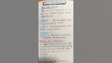 SQL Example (SQL select,select all,select distinct) with explanation l SQL statements #short #sql