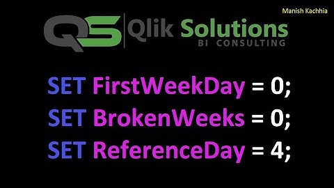 Qlik_075: How Environmental Variables for Weeks works in Qlik?