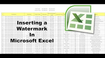 How to insert watermark in an Excel Worksheet