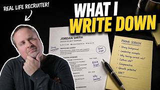 What Recruiters Write Down During Your First Interview
