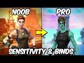 Finding Sensitivity And Binds! Noob To Pro Fortnite Episode 1