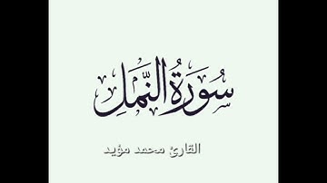 ما تيسر من سورة النمل،القارئ محمد مؤيد العكيدي