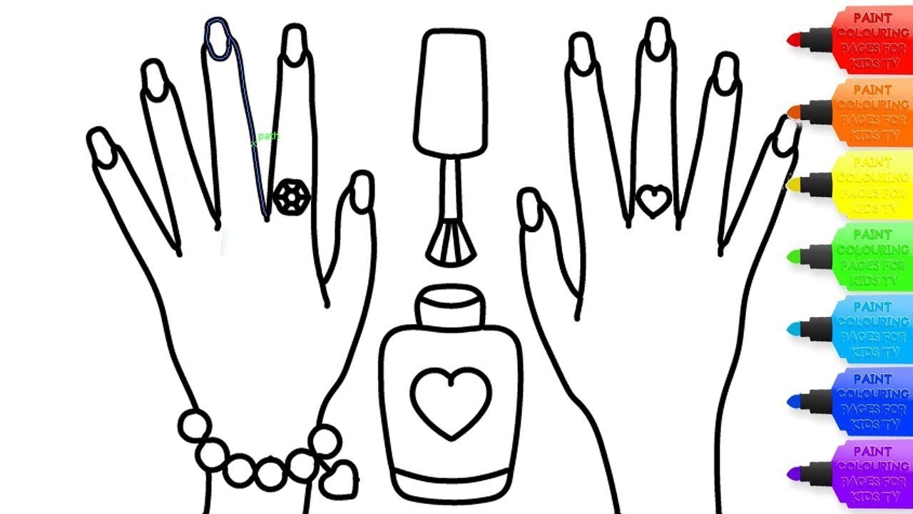 Nail Polish Coloring Pages - wide 10