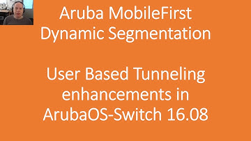 HPE Aruba Networks Networks Dynamic Segmentation User Based Tunneling 2.0