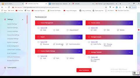 Student and Instructor permission | InfixLMS