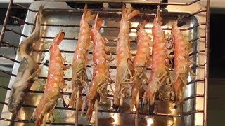 【海と山の幸を食う】車海老の塩焼きとタラの芽のクルミ和え