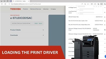 Loading The Print Driver on Your Toshiba Copier