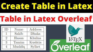 How to Create Table in Latex Overleaf Bangla Tutorial 2023 | How to Make Tables in Latex Overleaf