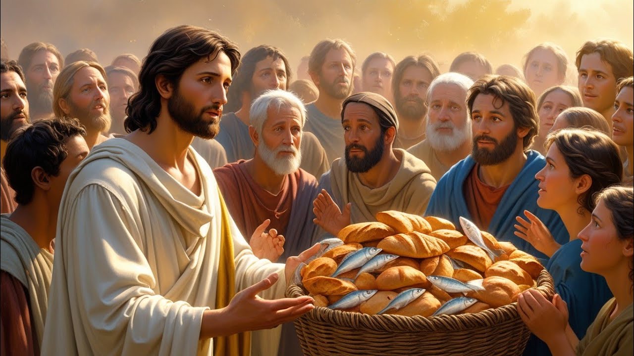 A segunda multiplicação de pães e peixes - Marcos C, 8 ( A Bíblia ...