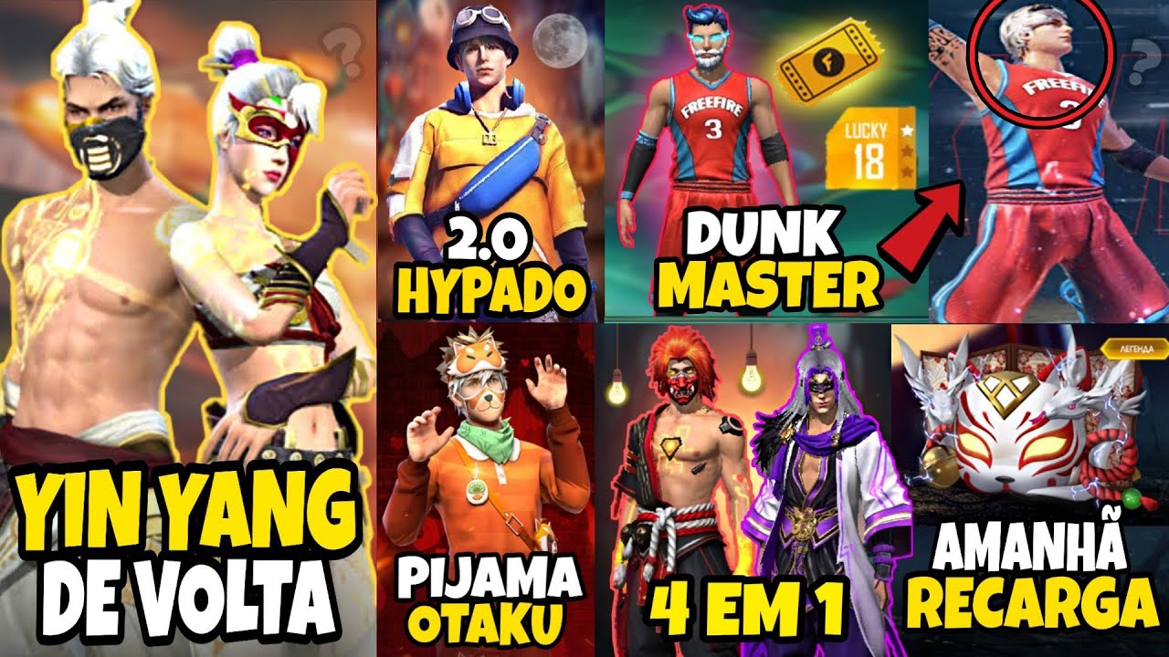 BARBINHA DE VOLTA AO FREE FIRE?-BANDEIRÃO,NOVA SKIN,INCUBADORA 3 EM 1  FF,SOMBRA ROXA,DUNK MASTER!! 