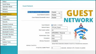 Set Up Guest WiFi Network in TP-Link Router screenshot 2