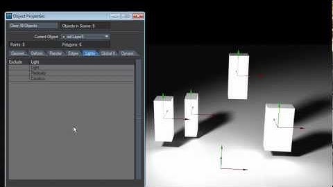 LightWave rendering - Lights & Rays, exclude...