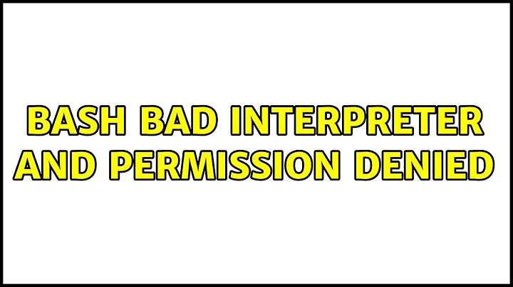bash bad interpreter and permission denied (3 Solutions!!)