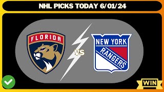 NHL Predictions Today, 97% win tonight /6/01/24/ NHL Picks Today,Rangers,Panthers
