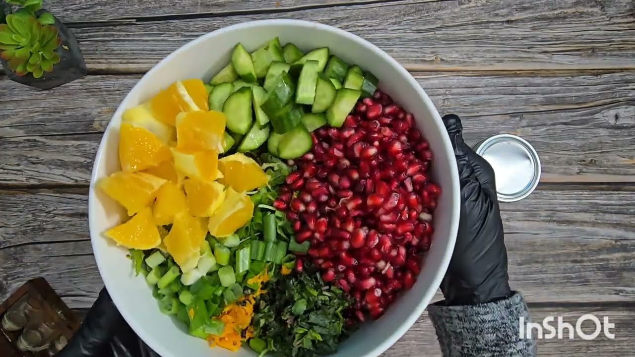 سلطة الرمان والجرجير الخطيرة🥗أقوى سلطة شتوية لتقوية المناعة Delicious Pomegranate & Arugula Salad 🍎🌿
