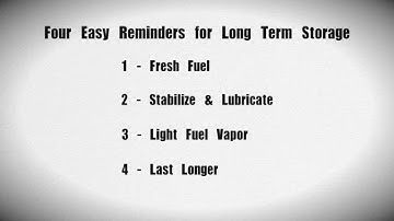 Long-term engine storage - how Sea Foam Motor Treatment helps