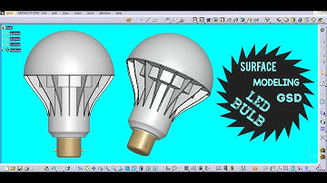 LED Bulb in generative shape design | LED Lights | Surface modeling