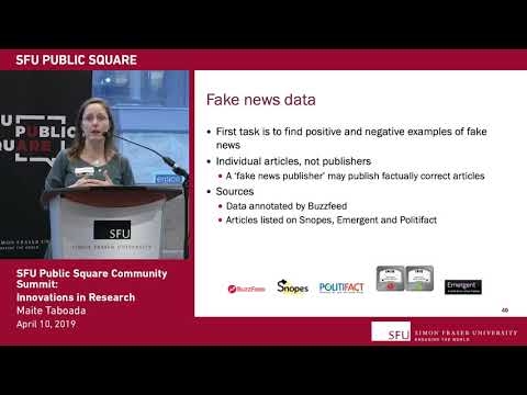 Big data and quality data for fake news and misinformation detection, MaiteTaboada