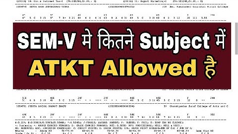 Sem 5 Number of Subject ATKT Allowed Mumbai University || Atul Sir