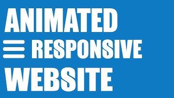 Animated Responsive Website Tutorial - HTML5/CSS3, Image Slider & Drop Down Menu
