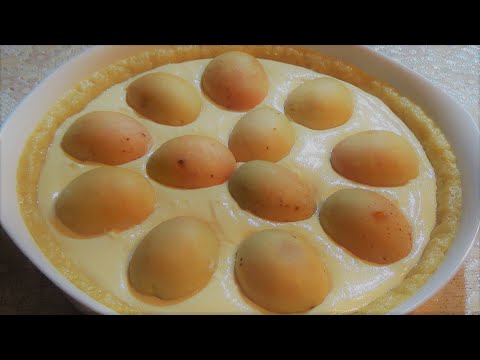 Обалденный пирог с творожной начинкой и абрикосами. Awesome pie with curd filling and apricots