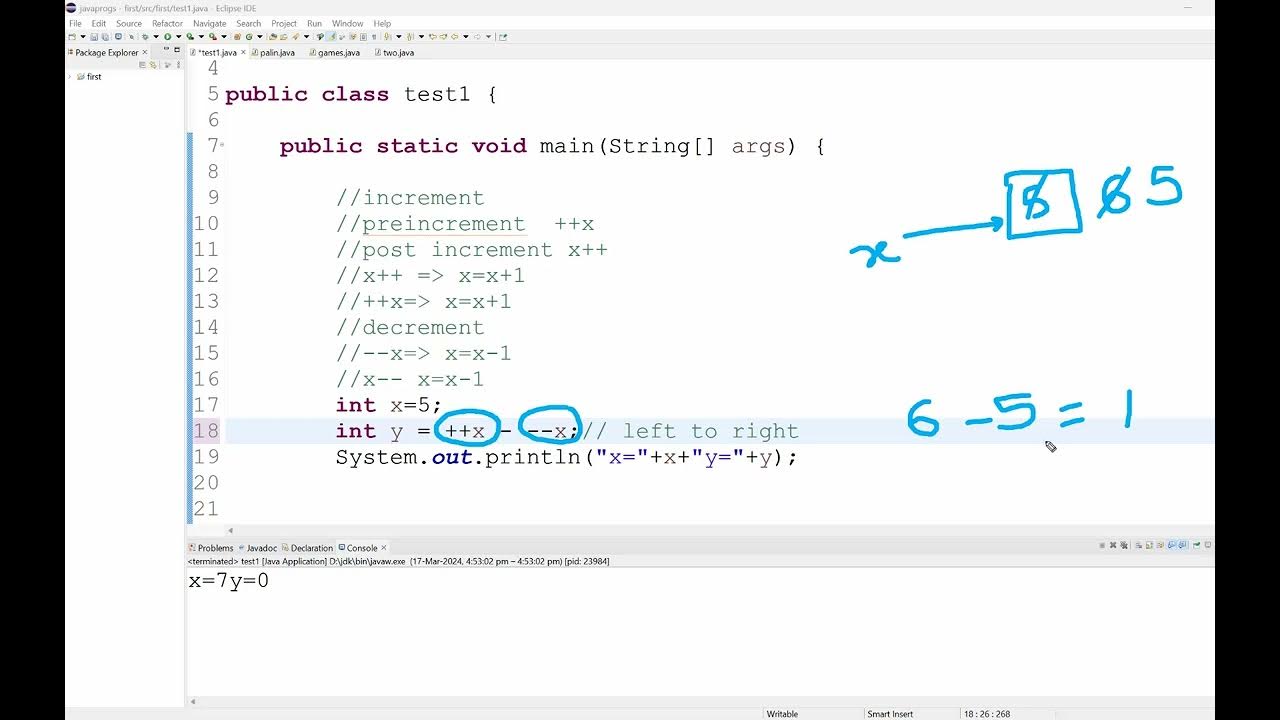 Using increment and decrement operators in Java - the part 2 - YouTube