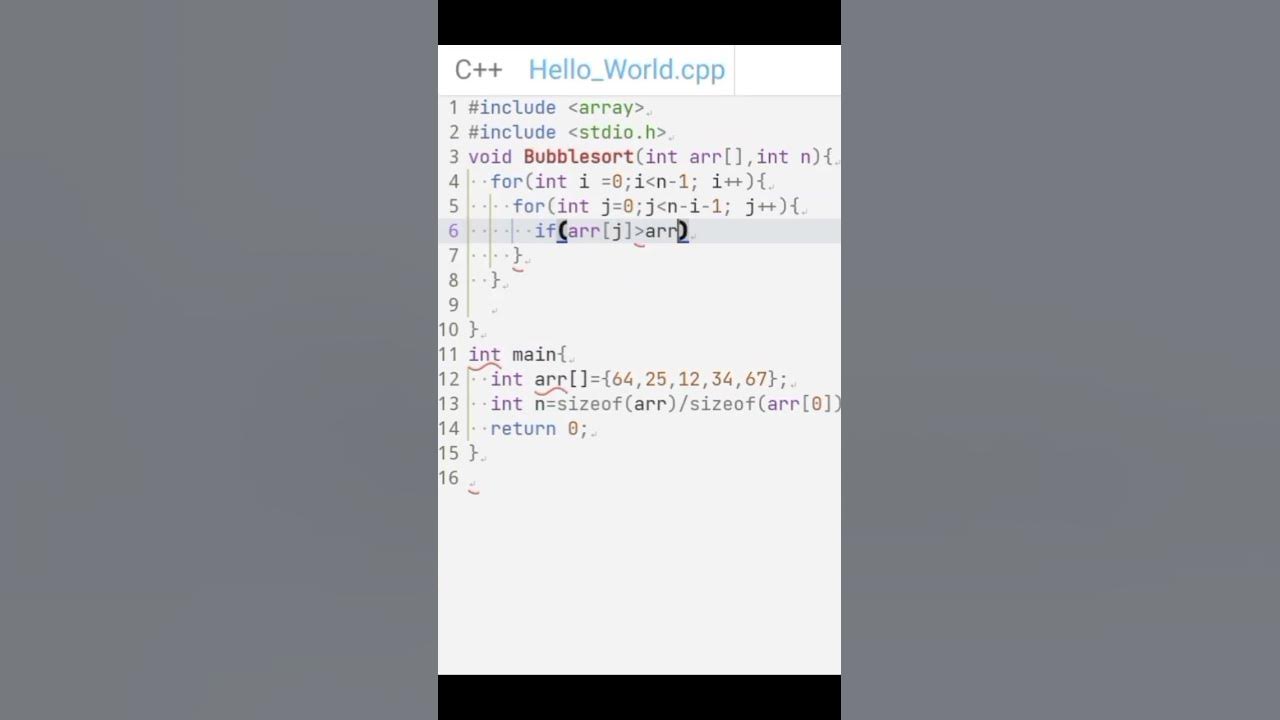 C program to sort the array using bubble sort method and by calling ...