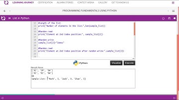 InfyTQ PF Day3 Video3 Collections List1