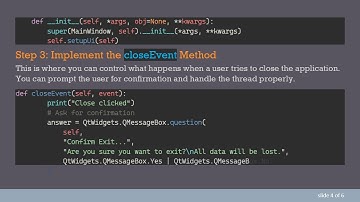 How to Handle closeEvent in PyQt5 to Stop Threads Properly