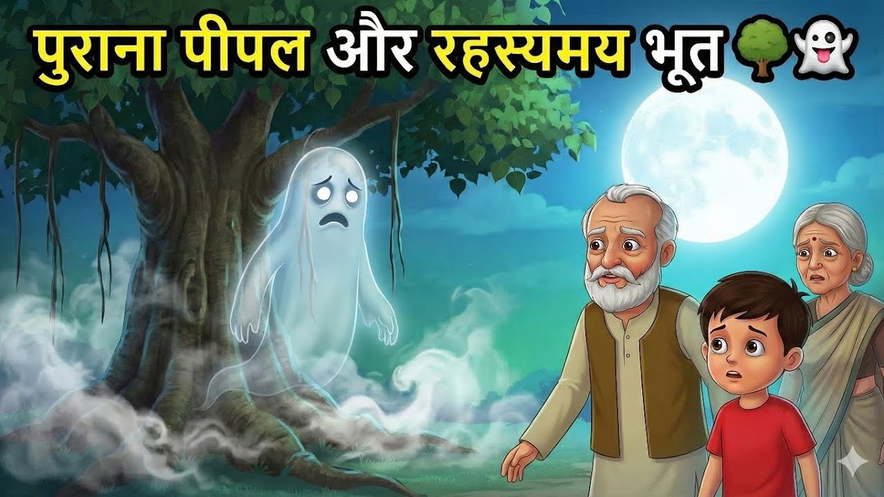 पुराना पीपल 🌳 और रहस्यमय भूत 👻 | A Mystery Ghost Story with Moral 