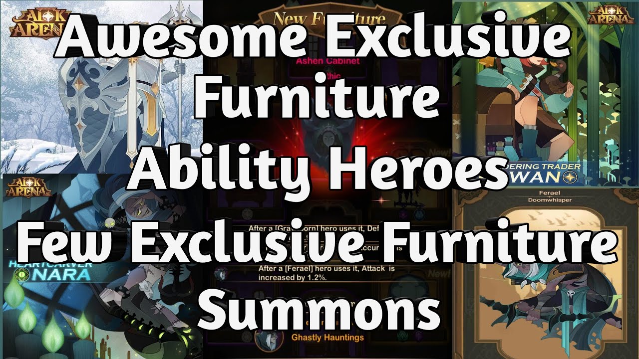 Afk Arena My Favourite Awesome Exclusive Furniture Ability Heroes and Furniture Summons. 