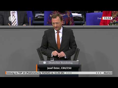 Rede im Bundestag | Medien-Gesetzesentwurf der AfD-Fraktion | Josef Oster, MdB