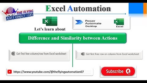 Difference b/w Get first free row on column & column/row from Excel worksheet | MS PAD Tutorial - 27
