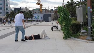 Bushman Prank' A coward transforms himself a Bushman' in south Korea