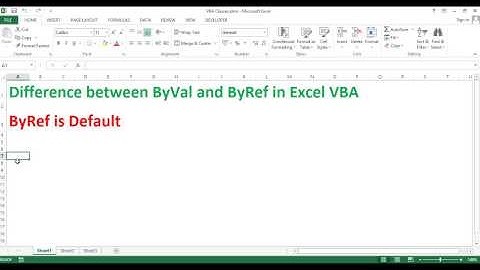 What is the difference between ByRef and ByVal in Excel VBA?