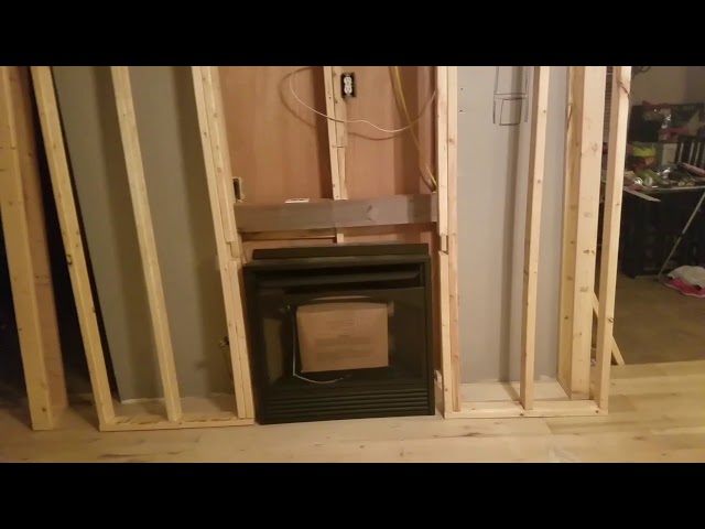 Ventless Gas fireplace insert installation: Framing wall for gas fireplace  insert - YouTube
